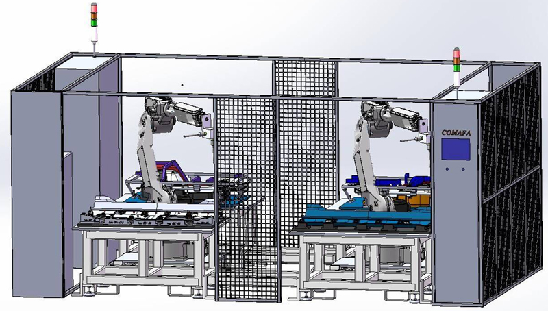 汽車門板隔音棉毛氈機器人超聲波焊接機